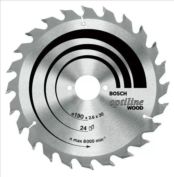 Lame BOSCH Optiline Wood 190 x 20 / 16 mm - 36 dents scie circulaire